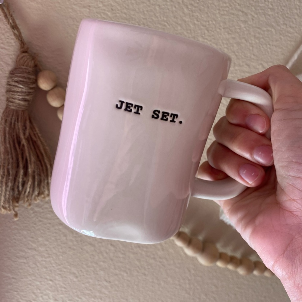 “Jet set” Rae Dunn mug